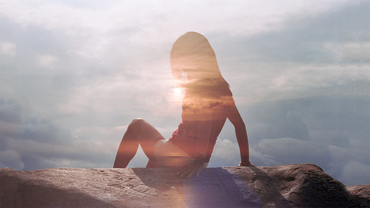 woman sunbathing